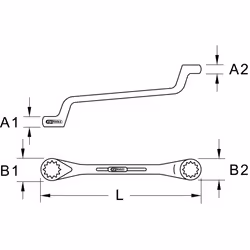 KS Tools 963.739 chiave ad anello Alluminio, Bronzo 230 mm
