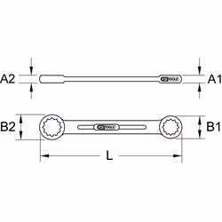 KS Tools 963.748 chiave ad anello Alluminio, Bronzo 120 mm