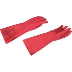 Guanti di protezione per elettricisti con protezione di isolamento, taglia 9, rosso