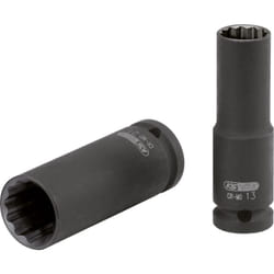 Ks Tools 515.0973 Bussola poligonale 1/2' per avvitatori ad impulsi, lunga, 27 mm