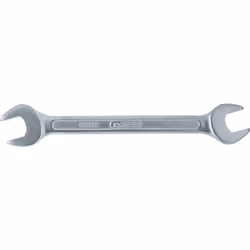 DIN 3110 / ISO 1085 / ISO 10102 / ISO 3318 Bocca inclinata a 15° Teste fresate Cromata opaca Cromo-vanadio Larghezza tra le p ...
