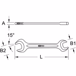KS Tools 517.243 chiave a forchetta