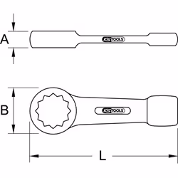 KS Tools 517.298 chiave ad anello 325 mm