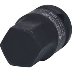 Bussola 1/2' per avvitatore ad impulsi per viti a esagono incassato, corta, 19 mm