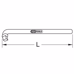 KS Tools 911.1331 asta, manico e adattatore per strumenti manuali Acciaio al cromo vanadio 220 mm