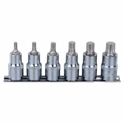 KS Tools 918.0645, Set di bussole, 6 testina/e, DIN 3120, ISO 1174, 160 g