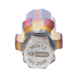 Kstools - Filettatrice con perno di guida per sensori filtro antiparticolato, M22x1,5
