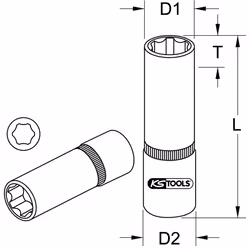 KS Tools 922.1427 bussola e set di bussole