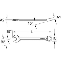 KS Tools 922.001 chiave inglese combinata