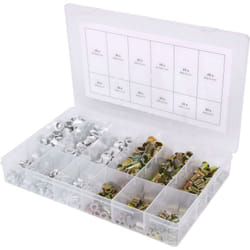 Kstools - Assortimento rivetti filettati in acciaio e alluminio, M3x9mm-M10x21mm, 300 pz