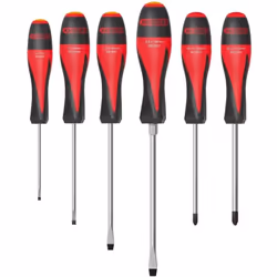 Set di 6 cacciaviti piatti e Philipps.Caratteristiche :1 x 922.6003 Slot 3,5 x 75 mm.1 x 922.6004 Slot 4.0 x 100 mm.1 x 922.6 ...