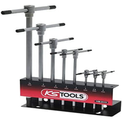 Ks Tools 158.5111 – 8 pezzi 8 chiavi esagonali con impugnatura a T/supporto