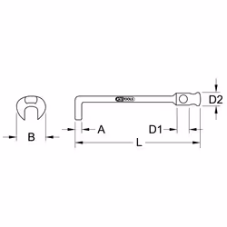KS Tools 517.9174 chiave a forchetta