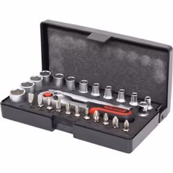 Esagonale Profilo FlankTraction Cromata opaca Cromo-vanadio In robusta valigetta di plastica Dente 72 Pezzi in set 26 Peso de ...