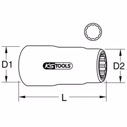KS Tools 118.3836 bussola e set di bussole