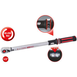 Kstools - ks Tools Chiave dinamometrica a cricchetto 1/2' ERGOTORQUE®precision Chiave dinamometrica a cricchetto, 40-200 Nm, rosso