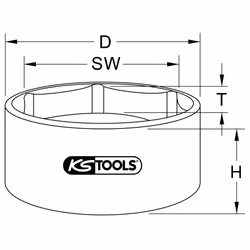 KS Tools 460.0155 bussola Bussola Impact Nero