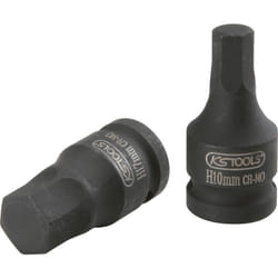 Kstools - Bussola 1/2' per avvitatore ad impulsi per viti a esagono incassato, corta, 1/4'