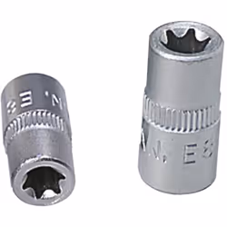 Torx profilo E Attacco quadro femmina a norma DIN 3120 / ISO 1174 con sede per sfera di tenuta Per utilizzo manuale Cromata o ...