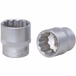 Poligonale Profilo FlankTraction A norma DIN 3124 / ISO 2725 Quadro femmina a norma DIN 3120 / ISO 1174 con sede per sfera di ...
