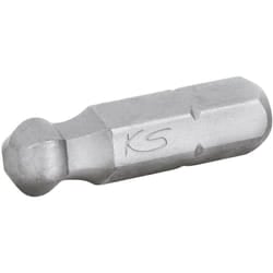 Inserto 1/4" ad esagono incassato, 25 mm, testa a sfera, 2 mm