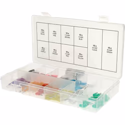 ai sensi di ISO 8820-3 Fusibili con codifica colore per ampère In cassetta di plastica Standard ISO 8820-3 Pezzi in set 100 P ...