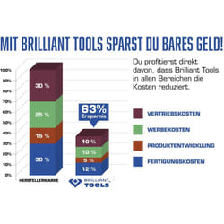 BRILLIANT TOOLS BT011915 Chiave combinata, 15 mm [Powered by KS TOOLS]