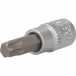 nach DIN 3120 gefertigt 1/4“ Innenvierkant-Antrieb ( 6,3 mm ) aus qualitativem Chrom-Vanadium-Stahl für besonders hohe Langle ...