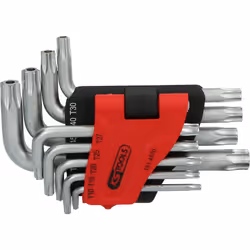 KS Tools 151.4570, Chiave torx a L, Metallico, Acciaio al cromo vanadio, 230 g, 9 pz