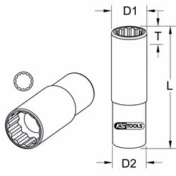 KS Tools 917.1288-E bussola e set di bussole Presa elettrica