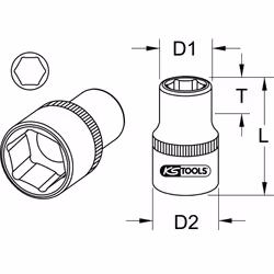 KS Tools 917.3879-E bussola e set di bussole Presa elettrica - Vista aggiuntiva 2