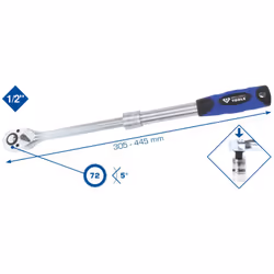 Descrizione Brilliant Tools Carraca reversible telescópica de 1/2