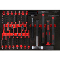 Kstools - Serie di martelli e scalpelli nell&aposinserto in schiuma, 20 pz