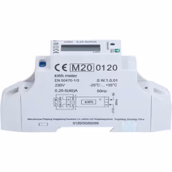 Tarato MID Display LCD Montaggio su guida DIN Uscita impulsi Per tutte le wallbox efuturo con potenza da 3,7 kW o 7,4 kW Ques ...