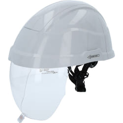 Casco di protezione da lavoro con protezione per il viso, bianco
