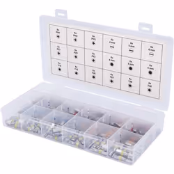 rispettivamente 6 inserti per ciascun profilo intaglio, PH, PZ, Torx, esagono incassato Attacco esagonale a norma DIN 3126 / ...