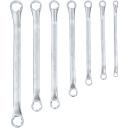 Kstools - RESCUEpower Serie chiavi poligonali a due bocche, curvate 7 pz 6-19 mm