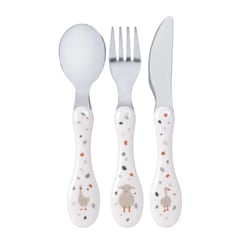 Lässig 1210073841 posata per bambino Set di posate per bambini Bianco ABS, Metallo