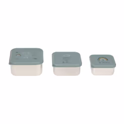 Lässig 1310074964 contenitore portapranzo Set per borsa portapranzo Polipropilene (PP), Acciaio inox Verde 3 pz