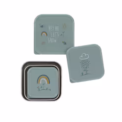Lässig 1310074964 contenitore portapranzo Set per borsa portapranzo Polipropilene (PP), Acciaio inox Verde 3 pz