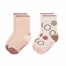 Lässig Anti-Slip, Calzini per squadra, Rosa, Bianco, Bambino (0 - 2 anni), Unisex, Offwhite Powder Pink, 1 - 2