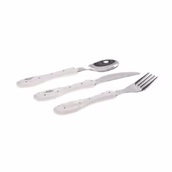 Lässig 1210073964 posata per bambino Set di posate per bambini Bianco ABS, Acciaio inox