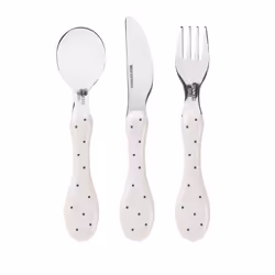 Lässig 1210073964 posata per bambino Set di posate per bambini Bianco ABS, Acciaio inox