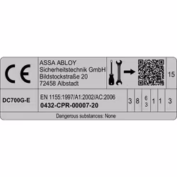 Assa Abloy DCG-10-21NDEV1- non classificato