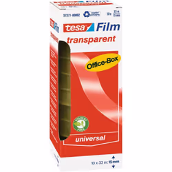 TESA 57371, 33 m, Trasparente, Polipropilene (PP), Cartoncino, Carta, 15 mm, 10 pz