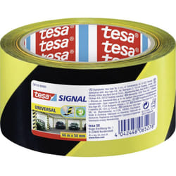 Tesa - nastro di segnalazione temporanea pp adesivo 66m x 50mm giallo/nero