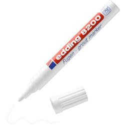 Edding - 8200 Marcatore per fughe sanitari punta conica Blister 1 pz. Colore bianco Tratto 2-4 mm
