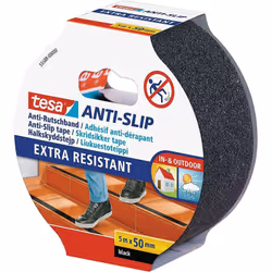 Nastro antisdrucciolo da 5mt. Larghezza nastro 50mm. Colore nero. Nastro adesivo di alta qualità con un rivestimento antisciv ...