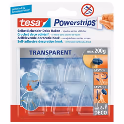 TESA 58900-00013 gancio di stoccaggio domestico Trasparente 5 pz
