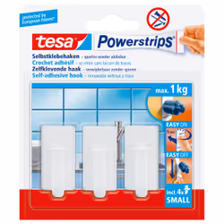 TESA 57530 Gancio per asciugamano Bianco 3 pz